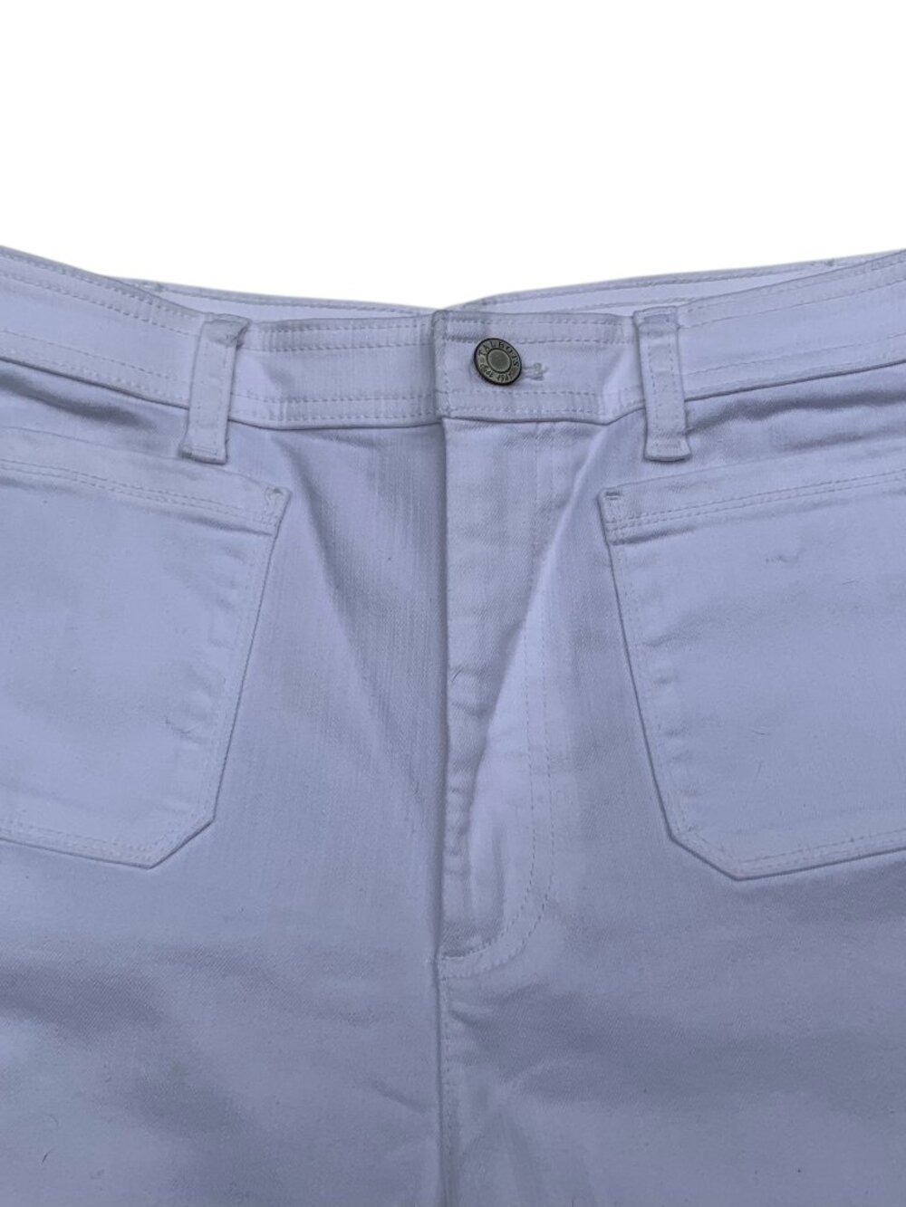 Talbots White Curvy High-Waist Wide-Leg Crop Jeans Womens Size 8 - Picture 5 of 12